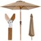 Best Choice Products 10ft Outdoor Woodgrain Pattern Steel Market Patio Umbrella w/ Crank, Tilt
